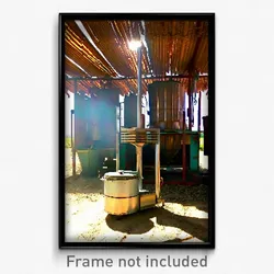 Pixel Art Poster - Rural Drying Machine (8 Bit Psychedelic Video Game Print)