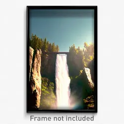 Pixel Art Poster - Colossal Falls (8 Bit Psychedelic Trippy Video Game Print)