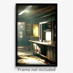 Pixel Art Poster - Grimy Hutch (8 Bit Psychedelic Trippy Weird Video Game Print)