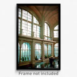 Pixel Art Poster - Fluid Conservatory (8 Bit Psychedelic Video Game Print)