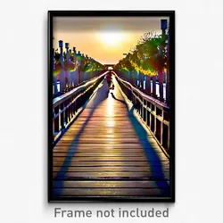 Pixel Art Poster - Bountiful Boardwalk (8 Bit Psychedelic Video Game Print)