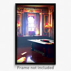 Pixel Art Poster - Elegant Den (8 Bit Psychedelic Trippy Weird Video Game Print)