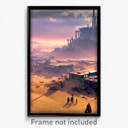 Pixel Art Poster - Humongous Wasteland (8 Bit Psychedelic Video Game Print)