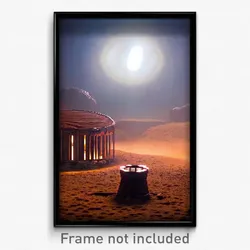 Pixel Art Poster - Circular Outback (8 Bit Psychedelic Trippy Video Game Print)
