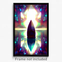 Pixel Art Poster - Kaleidoscopic Menhir (8 Bit Psychedelic Video Game Print)