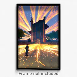 Pixel Art Poster - Bountiful Forgeworks (8 Bit Psychedelic Video Game Print)