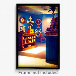 Pixel Art Poster - Nautical Apothecary (8 Bit Psychedelic Video Game Print)