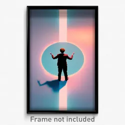 Pixel Art Poster - Humble Circle (8 Bit Psychedelic Trippy Video Game Print)