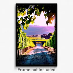 Pixel Art Poster - Immaculate Vineyard (8 Bit Psychedelic Video Game Print)