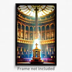 Pixel Art Poster - Complex Tabernacle (8 Bit Psychedelic Video Game Print)