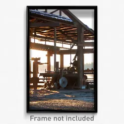 Pixel Art Poster - Outlandish Sawmill (8 Bit Psychedelic Video Game Print)