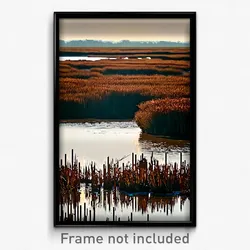 Pixel Art Poster - Brown Marsh (8 Bit Psychedelic Trippy Weird Video Game Print)