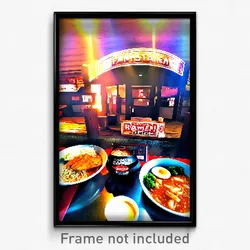 Pixel Art Poster - Fantastic Ramen (8 Bit Psychedelic Trippy Video Game Print)