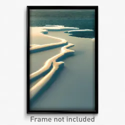 Pixel Art Poster - Frozen Ocean (8 Bit Psychedelic Trippy Video Game Print)
