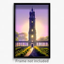 Pixel Art Poster - Tall Folly (8 Bit Psychedelic Trippy Weird Video Game Print)
