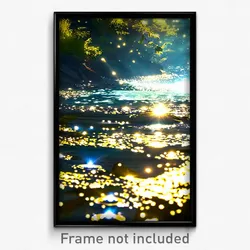 Pixel Art Poster - Sparkling Stream (8 Bit Psychedelic Trippy Video Game Print)