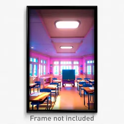 Pixel Art Poster - Plush Classroom (8 Bit Psychedelic Trippy Video Game Print)