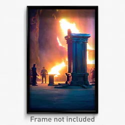 Pixel Art Poster - Stupendous Forge (8 Bit Psychedelic Trippy Video Game Print)