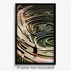 Pixel Art Poster - Sentimental Labyrinth (8 Bit Psychedelic Video Game Print)