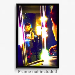 Pixel Art Poster - Busy Mirror (8 Bit Psychedelic Trippy Weird Video Game Print)