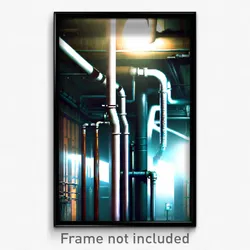 Pixel Art Poster - Creepy Pipes (8 Bit Psychedelic Trippy Video Game Print)