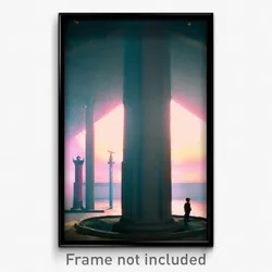 Pixel Art Poster - Massive Post (8 Bit Psychedelic Trippy Video Game Print)