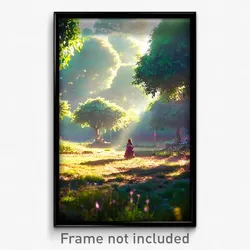 Pixel Art Poster - Adorable Clearing (8 Bit Psychedelic Trippy Video Game Print)