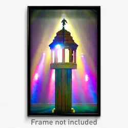 Pixel Art Poster - Agile Pulpit (8 Bit Psychedelic Trippy Video Game Print)