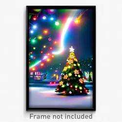 Pixel Art Poster - Outrageous Christmas (8 Bit Psychedelic Video Game Print)