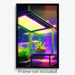 Pixel Art Poster - Familiar Terrarium (8 Bit Psychedelic Video Game Print)