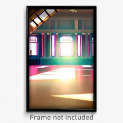 Pixel Art Poster - Distant Ballroom (8 Bit Psychedelic Trippy Video Game Print)