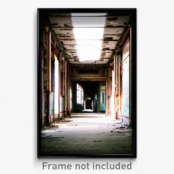 Pixel Art Poster - Abandoned Thoroughfare (8 Bit Psychedelic Video Game Print)