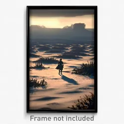 Pixel Art Poster - Barren Prairie (8 Bit Psychedelic Trippy Video Game Print)