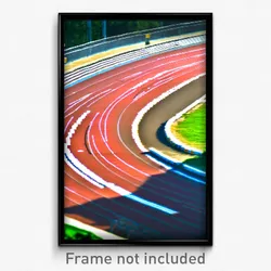 Pixel Art Poster - Round Track (8 Bit Psychedelic Trippy Weird Video Game Print)