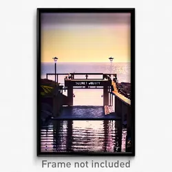 Pixel Art Poster - Secret Jetty (8 Bit Psychedelic Trippy Video Game Print)