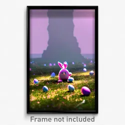 Pixel Art Poster - Bleak Easter (8 Bit Psychedelic Trippy Video Game Print)