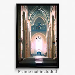 Pixel Art Poster - Empty Abbey (8 Bit Psychedelic Trippy Weird Video Game Print)