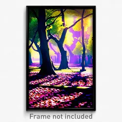 Pixel Art Poster - Fabulous Grove (8 Bit Psychedelic Trippy Video Game Print)