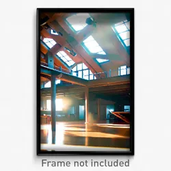 Pixel Art Poster - Energetic Loft (8 Bit Psychedelic Trippy Video Game Print)
