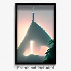 Pixel Art Poster - Wonderful Bight (8 Bit Psychedelic Trippy Video Game Print)