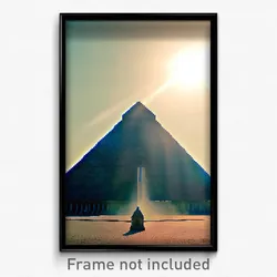 Pixel Art Poster - Monumental Pyramid (8 Bit Psychedelic Video Game Print)