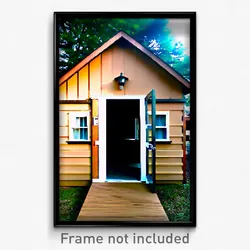 Pixel Art Poster - Mushy Outbuilding (8 Bit Psychedelic Trippy Video Game Print)