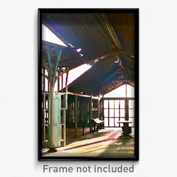 Pixel Art Poster - Antique Shelter (8 Bit Psychedelic Trippy Video Game Print)