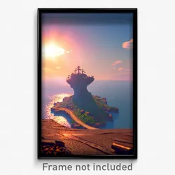 Pixel Art Poster - Nutty Isthmus (8 Bit Psychedelic Trippy Video Game Print)
