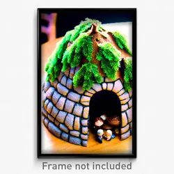Pixel Art Poster - Miniature Burrow (8 Bit Psychedelic Trippy Video Game Print)
