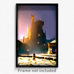 Pixel Art Poster - Memorable Stronghold (8 Bit Psychedelic Video Game Print)