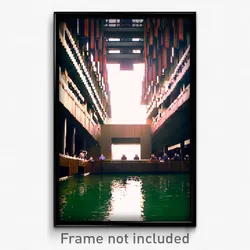 Pixel Art Poster - Natural Barbican (8 Bit Psychedelic Trippy Video Game Print)
