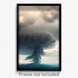 Pixel Art Poster - Deadly Hurricane (8 Bit Psychedelic Trippy Video Game Print)