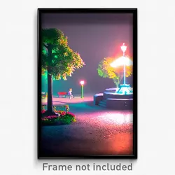Pixel Art Poster - Little Park (8 Bit Psychedelic Trippy Weird Video Game Print)