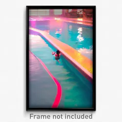 Pixel Art Poster - Energetic Pool (8 Bit Psychedelic Trippy Video Game Print)